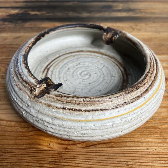 VTG Bitossi Italy Ashtray Aldo Londi Rosenthal Netter Ceramic Cigar Tobacco MCM - Picture 1 of 6